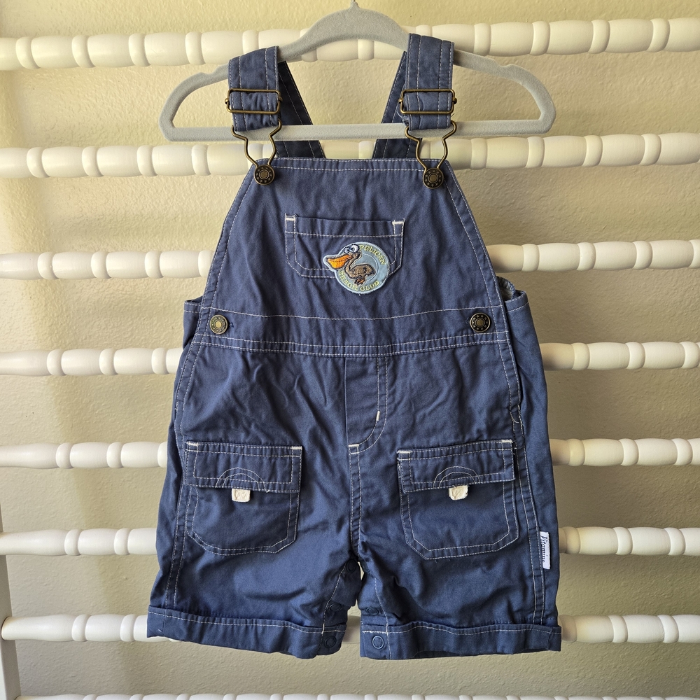 Blue Kids Overalls With Pelican
